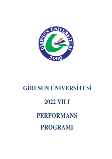 2022 Yılı Performans Programı kapağı