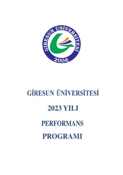 2023 Yılı Performans Programı kapağı